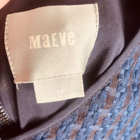 MAEVE x Antropologie | Textured Cap-Sleeve Fit-&-Flare Midi Dress Size 10 | EUC - Picture 5 of 13